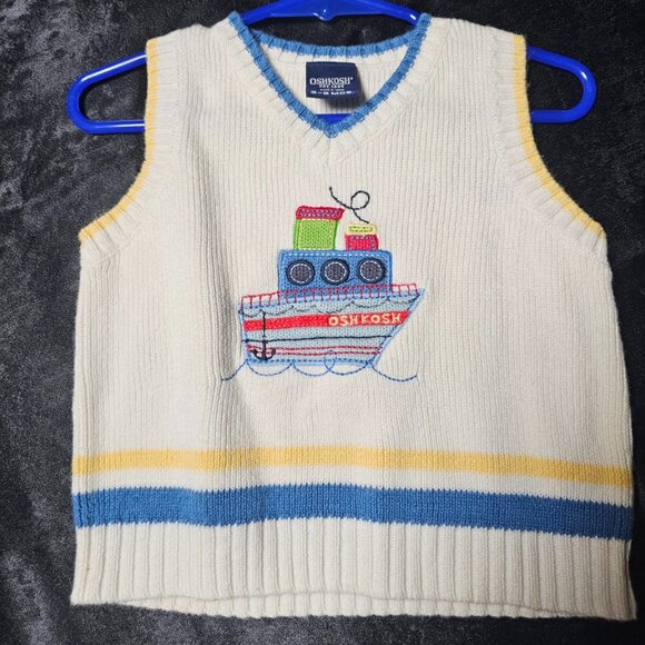 Y2K OshKosh Boat Sweater Vest – 3–6M - Picture 1 of 2